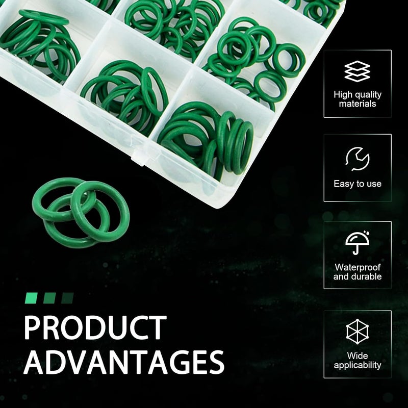 winterrock 270PCS Car Air Conditioning O Ring Kit, 18 Sizes AC Compressor Kit, Rubber O-Ring Air Conditioning Seal Rings Set, Universal AC Seal Gasket Washer Repair Tool for Most Cars - Image 3